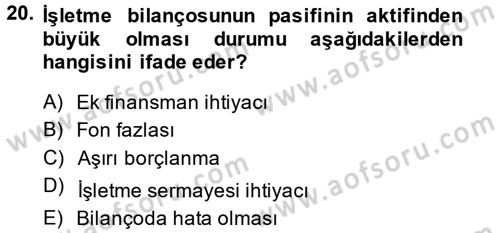 Radyo ve Televizyon İşletmeciliği Dersi 2013 - 2014 Yılı (Final) Dönem Sonu Sınav Soruları 20. Soru