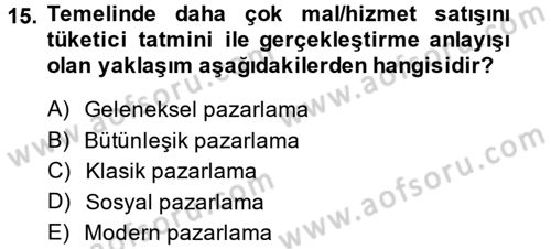Radyo ve Televizyon İşletmeciliği Dersi 2013 - 2014 Yılı Tek Ders Sınav Soruları 15. Soru
