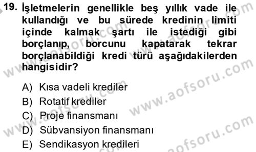 Radyo ve Televizyon İşletmeciliği Dersi 2014 - 2015 Yılı (Final) Dönem Sonu Sınav Soruları 19. Soru