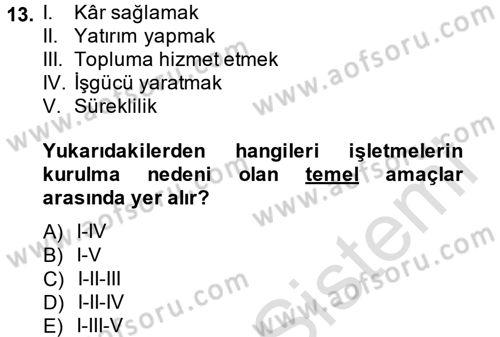 Radyo ve Televizyon İşletmeciliği Dersi 2014 - 2015 Yılı Tek Ders Sınav Soruları 13. Soru