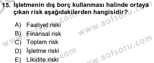 Radyo ve Televizyon İşletmeciliği Dersi 2016 - 2017 Yılı 3 Ders Sınav Soruları 15. Soru