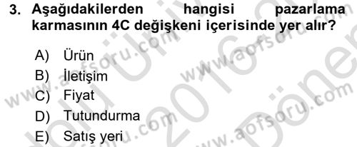 Radyo ve Televizyon İşletmeciliği Dersi 2016 - 2017 Yılı (Final) Dönem Sonu Sınav Soruları 3. Soru
