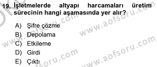 Radyo ve Televizyon İşletmeciliği Dersi 2018 - 2019 Yılı Yaz Okulu Sınav Soruları 19. Soru