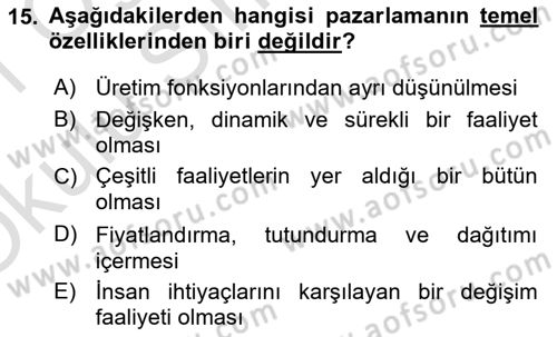 Radyo ve Televizyon İşletmeciliği Dersi 2020 - 2021 Yılı Yaz Okulu Sınav Soruları 15. Soru