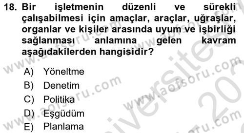 Radyo ve Televizyon İşletmeciliği Dersi 2020 - 2021 Yılı Yaz Okulu Sınav Soruları 18. Soru