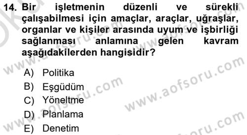 Radyo ve Televizyon İşletmeciliği Dersi 2021 - 2022 Yılı Yaz Okulu Sınav Soruları 14. Soru