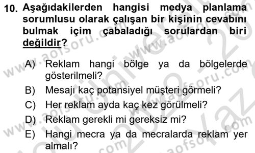 Radyo ve Televizyon İşletmeciliği Dersi 2022 - 2023 Yılı Yaz Okulu Sınav Soruları 10. Soru
