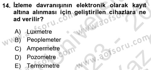 Radyo ve Televizyon İşletmeciliği Dersi 2023 - 2024 Yılı Yaz Okulu Sınav Soruları 14. Soru