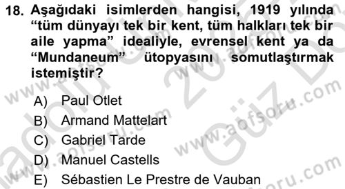 Yeni Medya Teorileri Dersi 2025 - 2026 Yılı (Vize) Ara Sınav Soruları 18. Soru