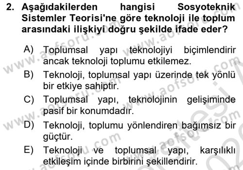 Yeni Medya Teorileri Dersi 2025 - 2026 Yılı (Vize) Ara Sınav Soruları 2. Soru