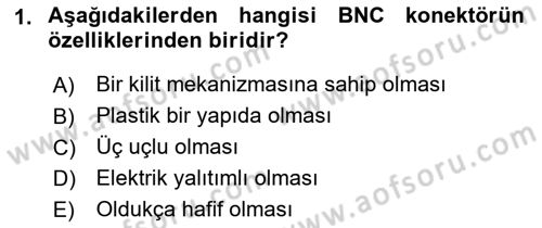 Radyo ve Televizyon Stüdyoları Dersi 2017 - 2018 Yılı (Vize) Ara Sınav Soruları 1. Soru