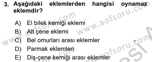Temel İlkyardım Bilgisi Dersi 2016 - 2017 Yılı (Vize) Ara Sınav Soruları 3. Soru