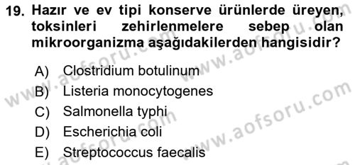 Temel İlkyardım Bilgisi Dersi 2016 - 2017 Yılı (Final) Dönem Sonu Sınav Soruları 19. Soru