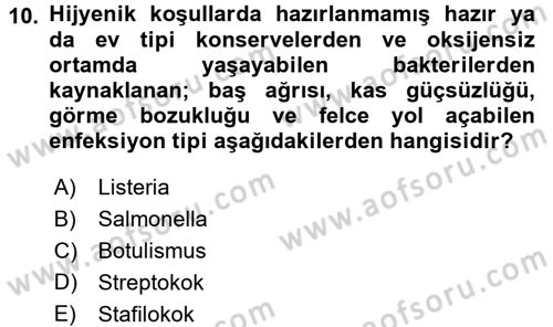 Temel İlkyardım Bilgisi Dersi 2017 - 2018 Yılı (Final) Dönem Sonu Sınav Soruları 10. Soru