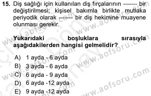 Temel İlkyardım Bilgisi Dersi 2017 - 2018 Yılı (Final) Dönem Sonu Sınav Soruları 15. Soru