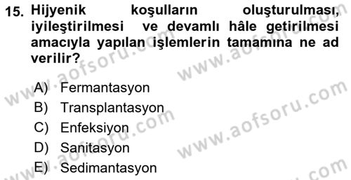 Temel İlkyardım Bilgisi Dersi 2018 - 2019 Yılı 3 Ders Sınav Soruları 15. Soru