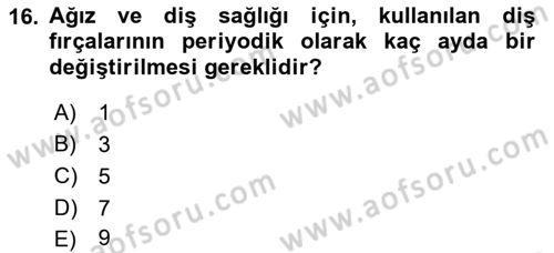 Temel İlkyardım Bilgisi Dersi 2018 - 2019 Yılı 3 Ders Sınav Soruları 16. Soru