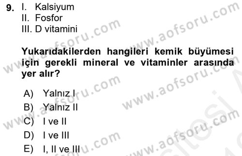 Temel İlkyardım Bilgisi Dersi 2018 - 2019 Yılı (Vize) Ara Sınav Soruları 9. Soru