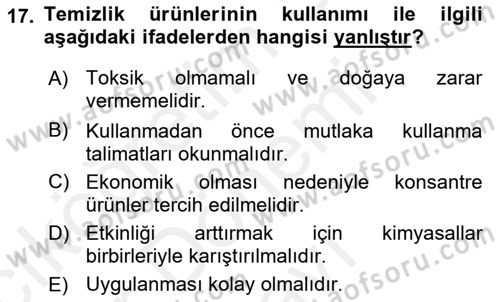 Temel İlkyardım Bilgisi Dersi 2018 - 2019 Yılı (Final) Dönem Sonu Sınav Soruları 17. Soru