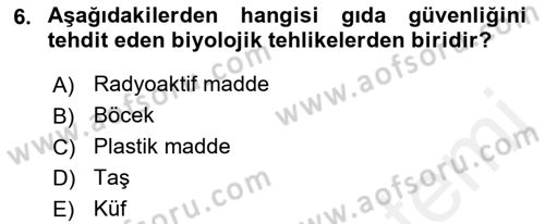 Temel İlkyardım Bilgisi Dersi 2018 - 2019 Yılı (Final) Dönem Sonu Sınav Soruları 6. Soru