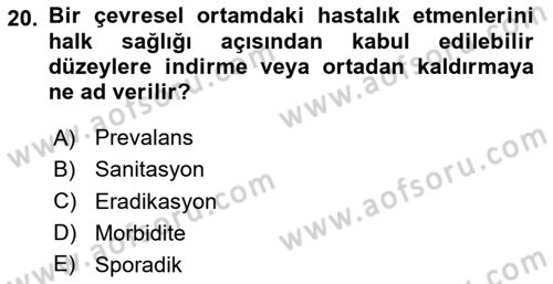 Temel İlkyardım Bilgisi Dersi 2020 - 2021 Yılı Yaz Okulu Sınav Soruları 20. Soru