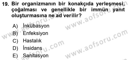 Temel İlkyardım Bilgisi Dersi 2025 - 2026 Yılı (Final) Dönem Sonu Sınav Soruları 19. Soru