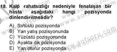 Anne Çocuk Sağlığı Ve İlkyardım Dersi 2012 - 2013 Yılı (Final) Dönem Sonu Sınav Soruları 18. Soru