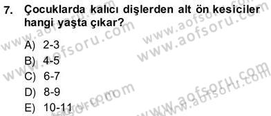 Anne Çocuk Sağlığı Ve İlkyardım Dersi 2013 - 2014 Yılı (Vize) Ara Sınav Soruları 7. Soru