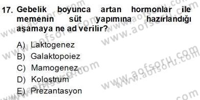 Anne Çocuk Sağlığı Ve İlkyardım Dersi 2014 - 2015 Yılı (Vize) Ara Sınav Soruları 17. Soru