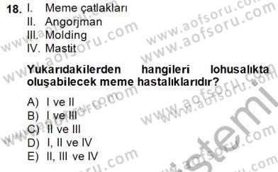 Anne Çocuk Sağlığı Ve İlkyardım Dersi 2014 - 2015 Yılı (Vize) Ara Sınav Soruları 18. Soru