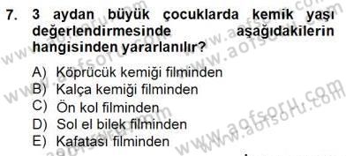 Anne Çocuk Sağlığı Ve İlkyardım Dersi 2014 - 2015 Yılı (Vize) Ara Sınav Soruları 7. Soru