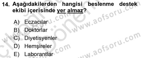 Sağlık İşletmeciliği 1 Dersi Ara Sınavı Deneme Sınav Soruları 14. Soru