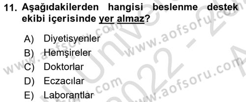 Sağlık İşletmeciliği 1 Dersi Ara Sınavı Deneme Sınav Soruları 11. Soru