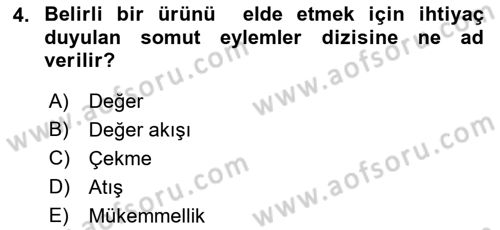 Sağlık İşletmeciliği 1 Dersi 2022 - 2023 Yılı Yaz Okulu Sınav Soruları 4. Soru