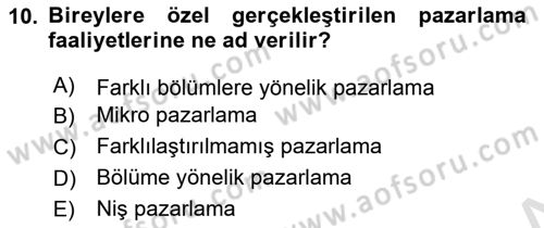 Sağlık İşletmeciliği 1 Dersi 2023 - 2024 Yılı (Final) Dönem Sonu Sınav Soruları 10. Soru