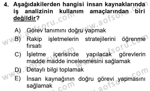 Sağlık İşletmeciliği 1 Dersi 2023 - 2024 Yılı Yaz Okulu Sınav Soruları 4. Soru