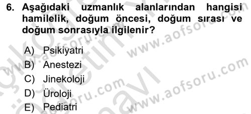 Sağlık İşletmeciliği 1 Dersi 2023 - 2024 Yılı Yaz Okulu Sınav Soruları 6. Soru
