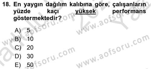 Sağlık İşletmeciliği 1 Dersi 2024 - 2025 Yılı Yaz Okulu Sınav Soruları 18. Soru