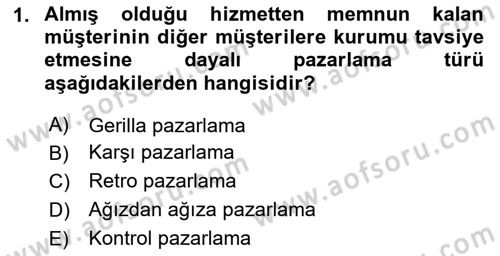 Sağlık İşletmeciliği 1 Dersi 2025 - 2026 Yılı (Vize) Ara Sınav Soruları 1. Soru