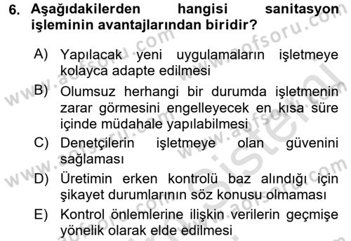 Temel Sağlık Ve Hastalık Bilgisi Dersi 2015 - 2016 Yılı (Final) Dönem Sonu Sınav Soruları 6. Soru