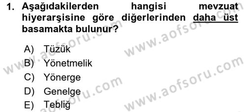 Temel Sağlık Ve Hastalık Bilgisi Dersi 2016 - 2017 Yılı (Vize) Ara Sınav Soruları 1. Soru