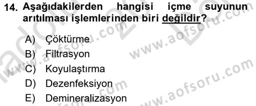 Temel Sağlık Ve Hastalık Bilgisi Dersi 2016 - 2017 Yılı (Final) Dönem Sonu Sınav Soruları 14. Soru