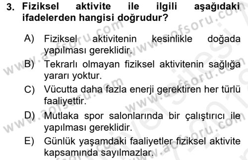 Temel Sağlık Ve Hastalık Bilgisi Dersi 2017 - 2018 Yılı (Final) Dönem Sonu Sınav Soruları 3. Soru