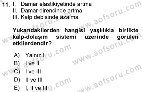 Temel Sağlık Ve Hastalık Bilgisi Dersi 2021 - 2022 Yılı (Vize) Ara Sınav Soruları 11. Soru