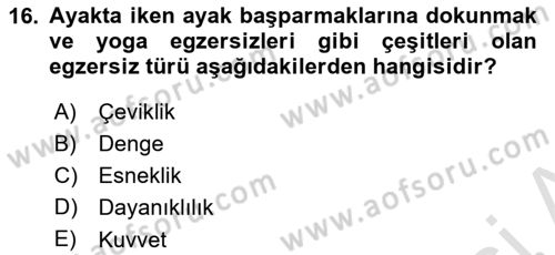 Temel Sağlık Ve Hastalık Bilgisi Dersi 2021 - 2022 Yılı (Vize) Ara Sınav Soruları 16. Soru
