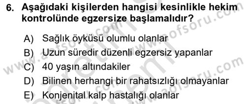 Temel Sağlık Ve Hastalık Bilgisi Dersi 2022 - 2023 Yılı (Vize) Ara Sınav Soruları 6. Soru