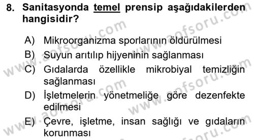 Temel Sağlık Ve Hastalık Bilgisi Dersi 2022 - 2023 Yılı (Final) Dönem Sonu Sınav Soruları 8. Soru