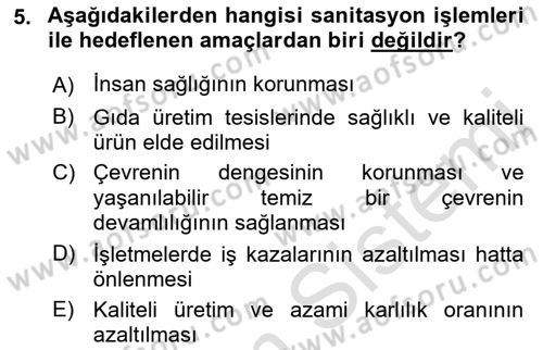 Temel Sağlık Ve Hastalık Bilgisi Dersi 2023 - 2024 Yılı (Final) Dönem Sonu Sınav Soruları 5. Soru