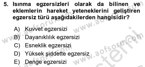 Temel Sağlık Ve Hastalık Bilgisi Dersi 2023 - 2024 Yılı Yaz Okulu Sınav Soruları 5. Soru