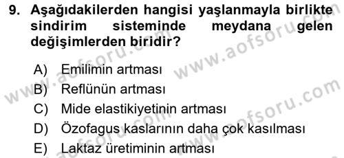 Temel Sağlık Ve Hastalık Bilgisi Dersi 2023 - 2024 Yılı Yaz Okulu Sınav Soruları 9. Soru